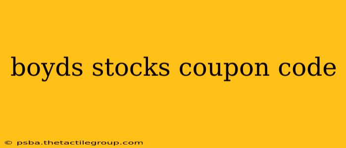 boyds stocks coupon code