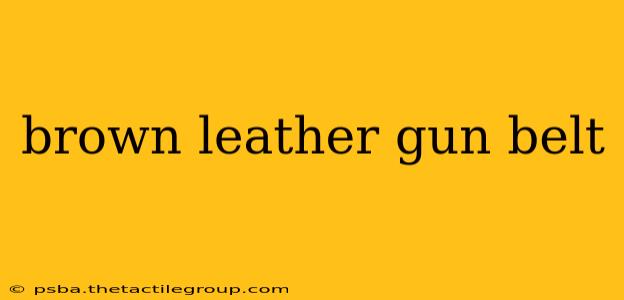 brown leather gun belt