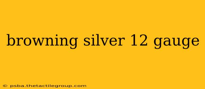 browning silver 12 gauge