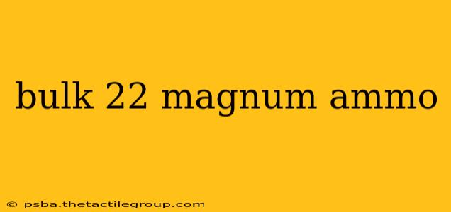 bulk 22 magnum ammo