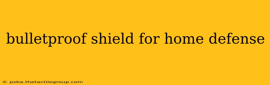 bulletproof shield for home defense