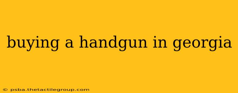 buying a handgun in georgia