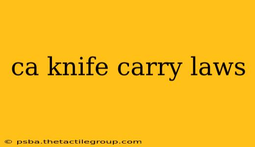 ca knife carry laws