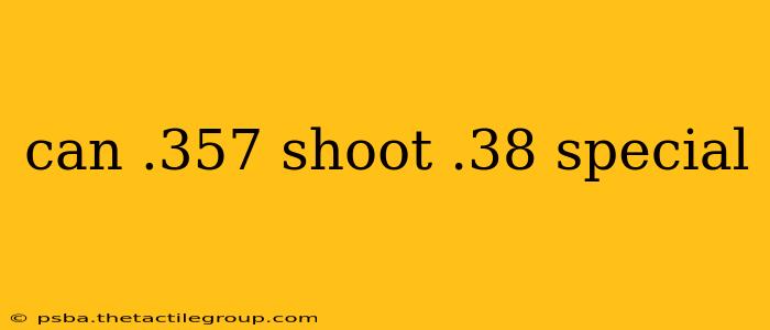 can .357 shoot .38 special