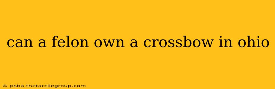 can a felon own a crossbow in ohio