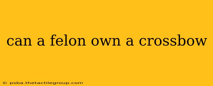 can a felon own a crossbow