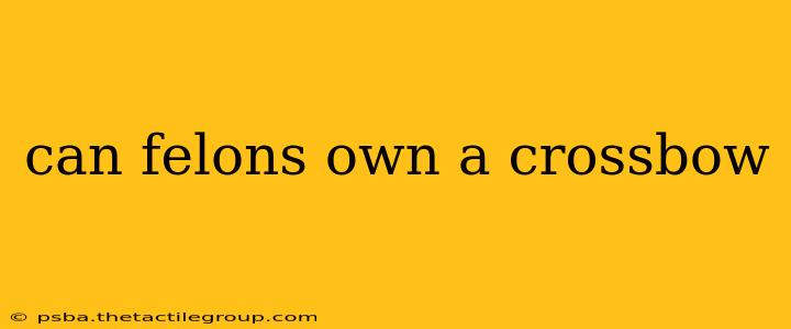 can felons own a crossbow