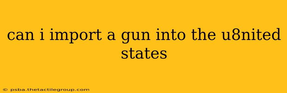 can i import a gun into the u8nited states