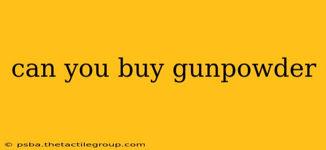 can you buy gunpowder