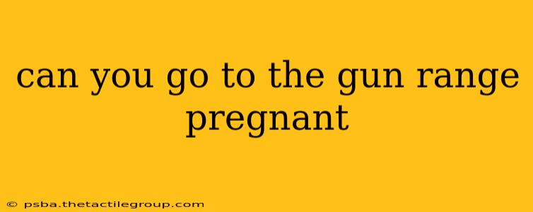 can you go to the gun range pregnant