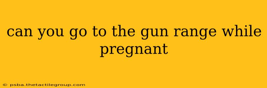 can you go to the gun range while pregnant