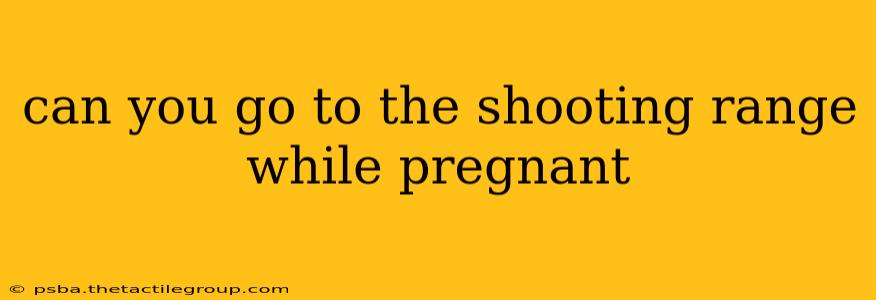 can you go to the shooting range while pregnant