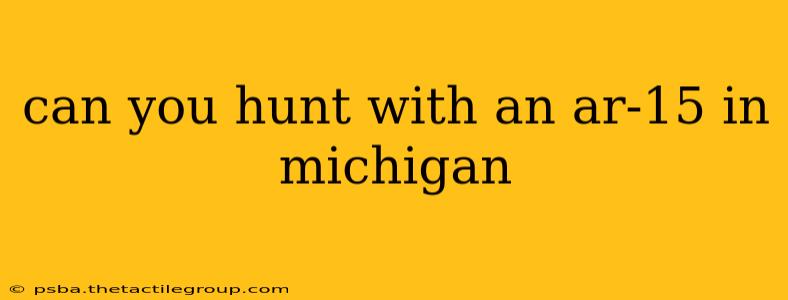 can you hunt with an ar-15 in michigan