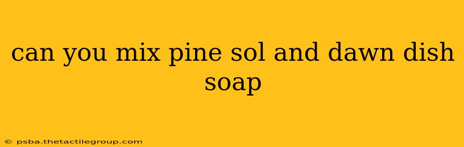 can you mix pine sol and dawn dish soap