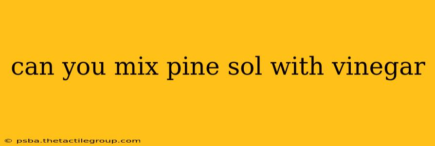 can you mix pine sol with vinegar