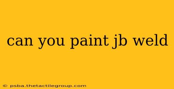 can you paint jb weld