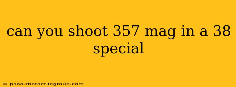 can you shoot 357 mag in a 38 special