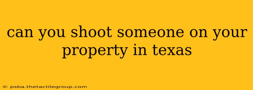 can you shoot someone on your property in texas