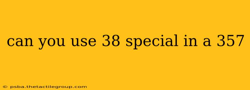 can you use 38 special in a 357