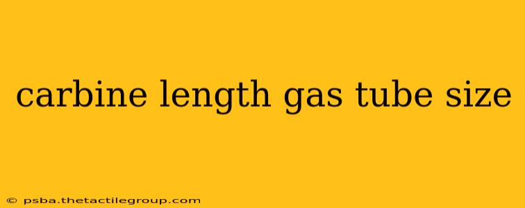 carbine length gas tube size