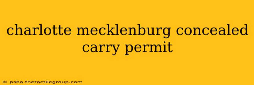 charlotte mecklenburg concealed carry permit