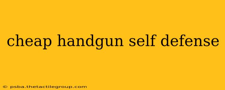 cheap handgun self defense