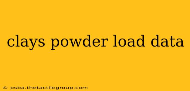 clays powder load data