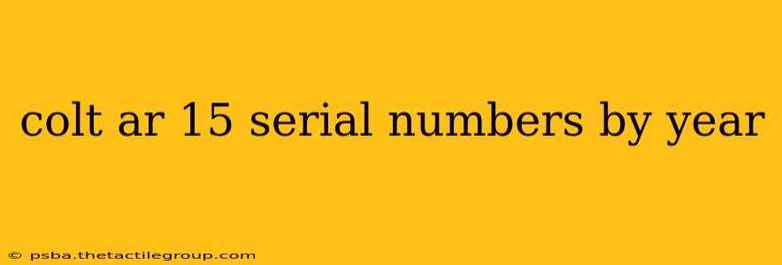 colt ar 15 serial numbers by year