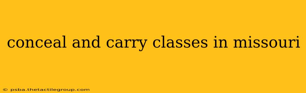 conceal and carry classes in missouri