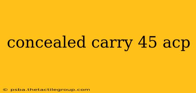 concealed carry 45 acp