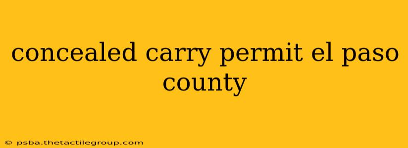 concealed carry permit el paso county