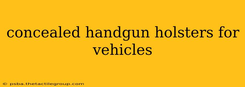 concealed handgun holsters for vehicles