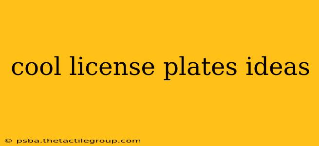 cool license plates ideas