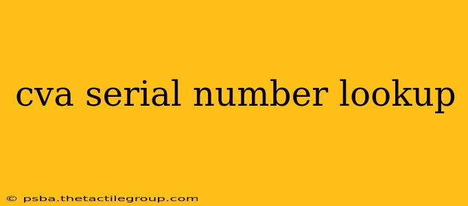 cva serial number lookup