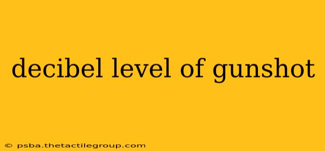 decibel level of gunshot