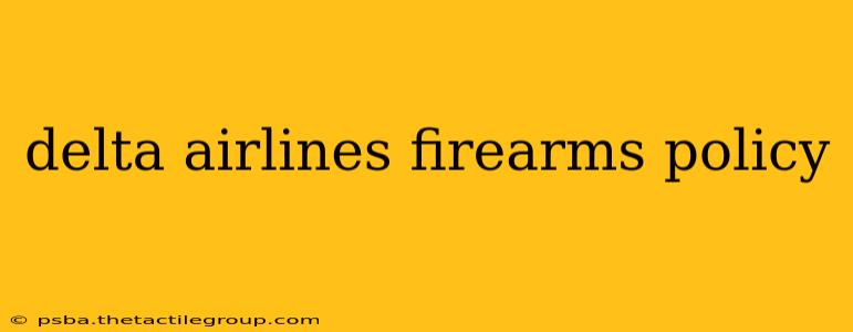 delta airlines firearms policy