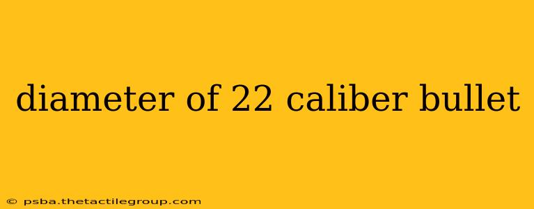 diameter of 22 caliber bullet