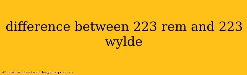 difference between 223 rem and 223 wylde