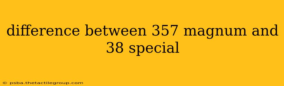 difference between 357 magnum and 38 special