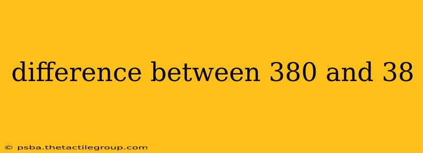 difference between 380 and 38