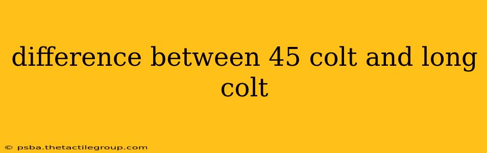 difference between 45 colt and long colt