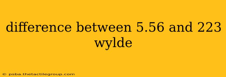 difference between 5.56 and 223 wylde