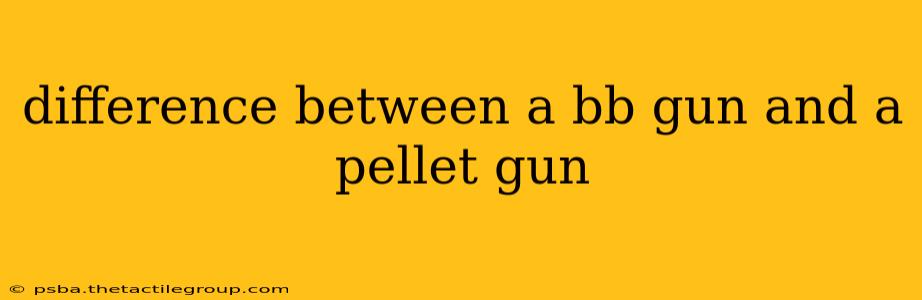 difference between a bb gun and a pellet gun