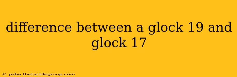 difference between a glock 19 and glock 17