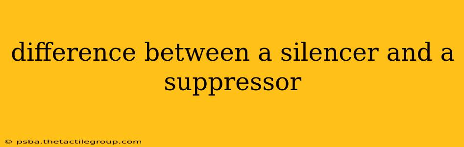 difference between a silencer and a suppressor