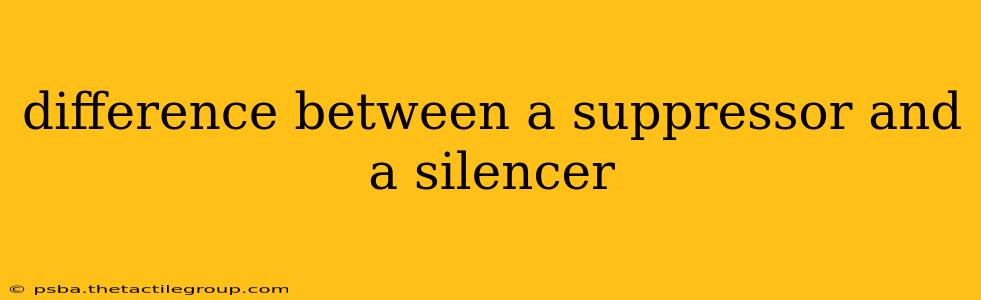 difference between a suppressor and a silencer