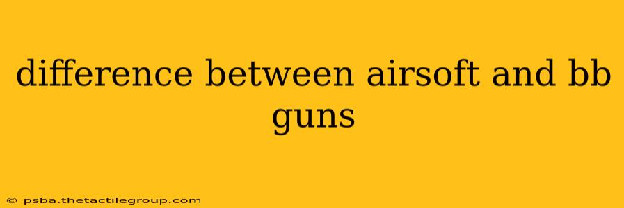 difference between airsoft and bb guns