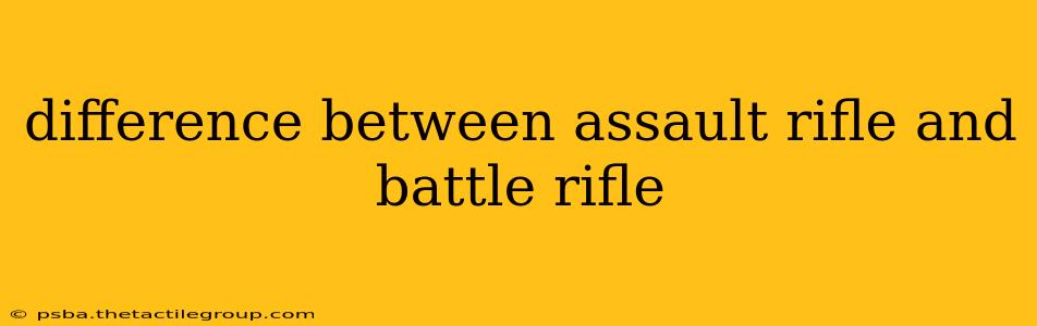 difference between assault rifle and battle rifle