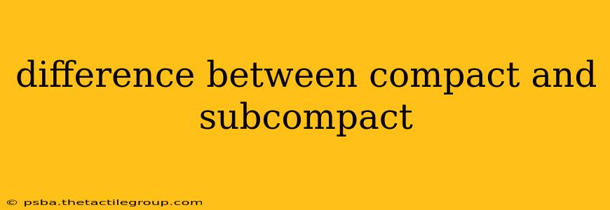 difference between compact and subcompact