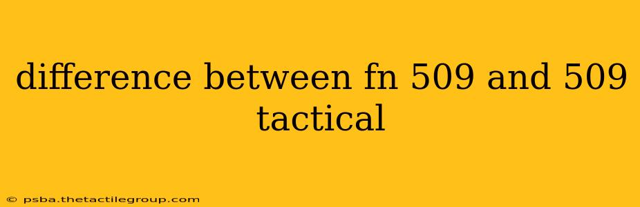 difference between fn 509 and 509 tactical